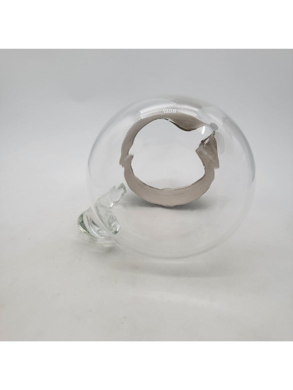 Vintage Mid Century Modern Silver Rimmed Glass Pitcher By Dorothy Thorpe - Picture 5 of 9
